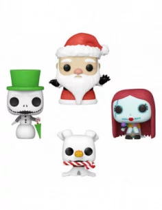 Pesadilla antes de Navidad Pack de 4 Figuras Pocket POP! Vinyl Tree Holiday 4 cm 2