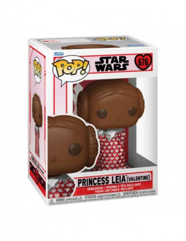 Star Wars Valentines Figura POP! Vinyl Leia (Val Choc) 9 cm