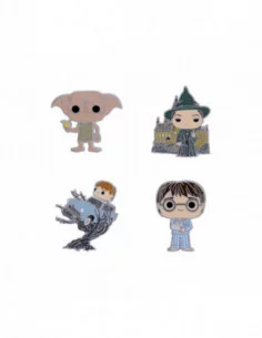 Harry Potter POP! Pin Set de 4 Chapas esmaltadas HP Anniversary Chamber of Secrets 4 cm