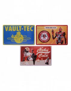Fallout Set de 3 Placa de Chapa Brands