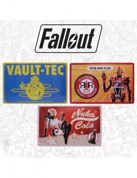 Fallout Set de 3 Placa de Chapa Brands Fallout Set de 3 Placa de Chapa Brands