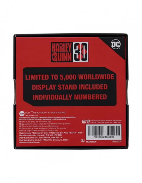 DC Comics Medallón Harley Quinn 30th Anniversary Limited Edition