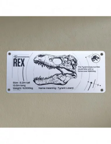 Parque Jurásico Placa de Chapa T-Rex Schematic