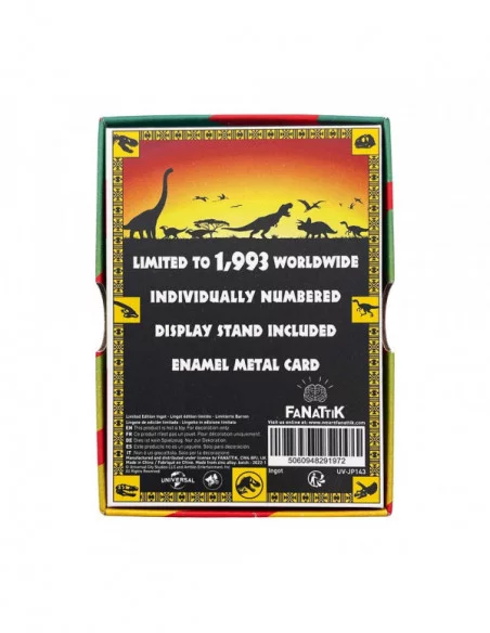 Jurassic Park Lingote 30th Anniversary Jeep Limited Edition Jurassic Park Lingote 30th Anniversary Jeep Limited Edition