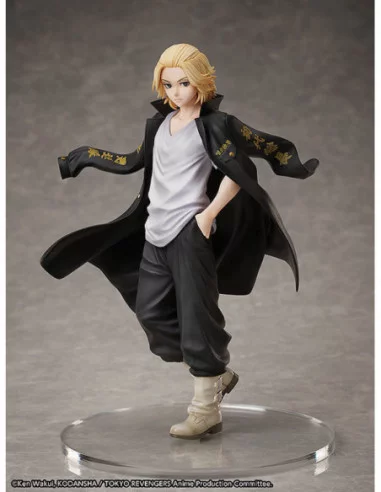 Tokyo Revengers Set de Estatua y Anillo PVC 1/8 Manjiro Sano 21 cm - talla de anillo 19