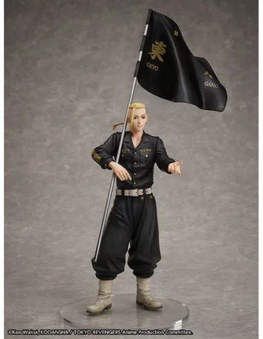 Tokyo Revengers Set de Estatua y Anillo PVC 1/8 Ken Ryuguji 30 cm - talla de anillo 13