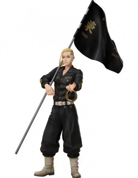 Tokyo Revengers Set de Estatua y Anillo PVC 1/8 Ken Ryuguji 30 cm - talla de anillo 15