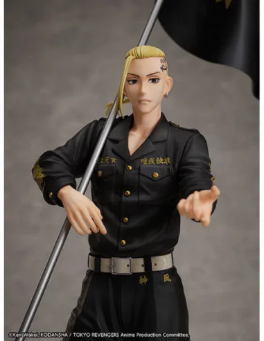 Tokyo Revengers Set de Estatua y Anillo PVC 1/8 Ken Ryuguji 30 cm - talla de anillo 15