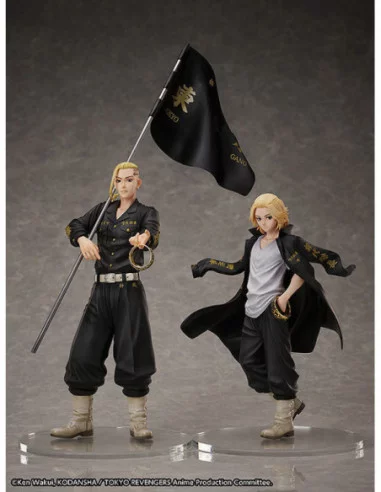 Tokyo Revengers Set de Estatua y Anillo PVC 1/8 Ken Ryuguji 30 cm - talla de anillo 15