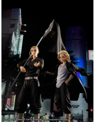 Tokyo Revengers Set de Estatua y Anillo PVC 1/8 Ken Ryuguji 30 cm - talla de anillo 17