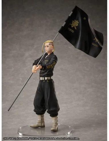 Tokyo Revengers Set de Estatua y Anillo PVC 1/8 Ken Ryuguji 30 cm - talla de anillo 19