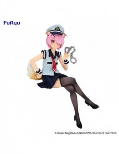 Re:Zero Starting Life in Another World Noodle Stopper Estatua PVC Ram Police Officer Cap with Dog Ears 16 cm
