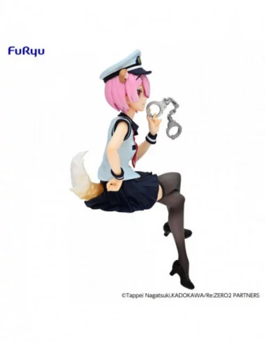 Re:Zero Starting Life in Another World Noodle Stopper Estatua PVC Ram Police Officer Cap with Dog Ears 16 cm