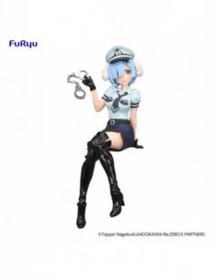 Re:Zero Starting Life in Another World Estatua PVC Noodle Stopper Rem Police Officer Cap with Dog Ears 14 cm
