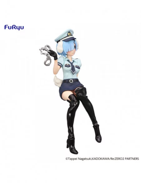 Re:Zero Starting Life in Another World Estatua PVC Noodle Stopper Rem Police Officer Cap with Dog Ears 14 cm Re:Zero Starting Life in Another World Estatua PVC Noodle Stopper Rem Police Officer Cap with Dog Ears 14 cm