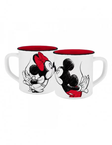Disney Taza Mickey Kiss Sketch Rojo