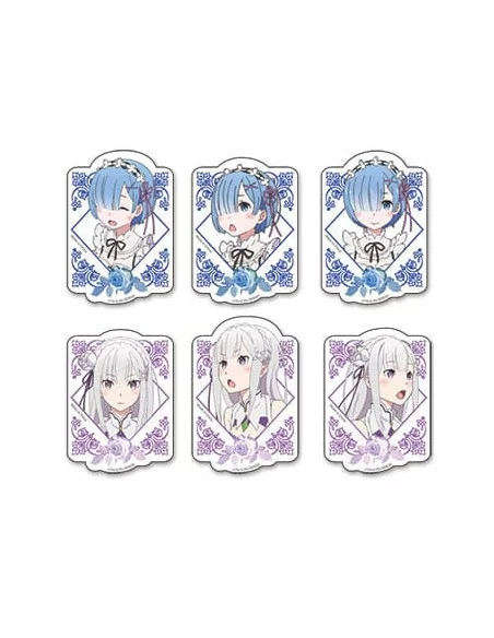 Re:Zero Starting Life in Another World Set de Pegatinas Rem & Emilia