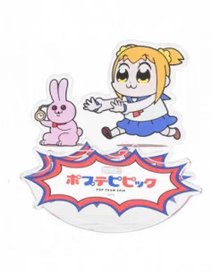 Pop Team Epic Figura acrilico GoodSmile Moment Acrylic Stand Rocking Popuko & Rabbit 10 cm