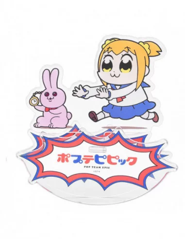 Pop Team Epic Figura acrilico GoodSmile Moment Acrylic Stand Rocking Popuko & Rabbit 10 cm