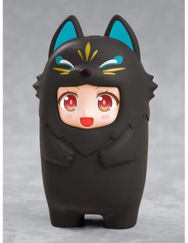 Nendoroid More Accesorios para las Figuras Nendoroid Kigurumi Face Parts Case Black Kitsune 10 cm