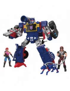 Transformers x G.I. Joe Figuras Decepticon Soundwave Dreadnok Thunder Machine with Zarana & Zartan