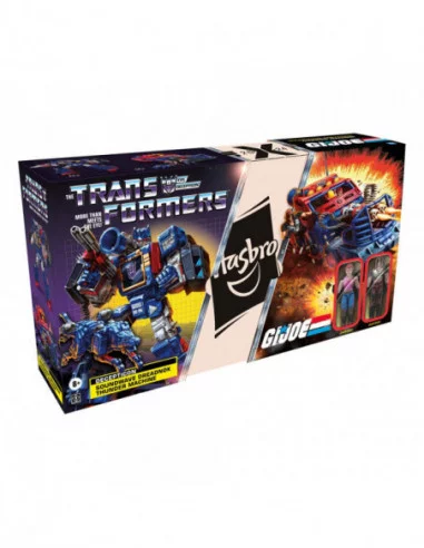 Transformers x G.I. Joe Figuras Decepticon Soundwave Dreadnok Thunder Machine with Zarana & Zartan