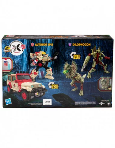 Transformers x Jurassic Park Pack de 2 Figuras Dilophocon & Autobot JP12