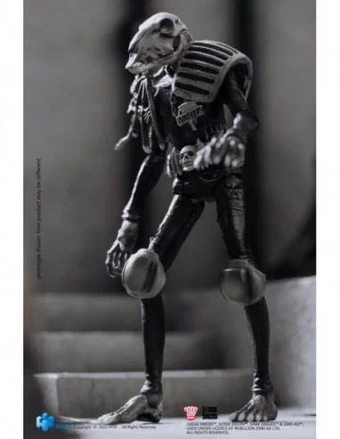 2000 AD Figura 1/18 Exquisite Mini Black and White Judge Mortis 10 cm