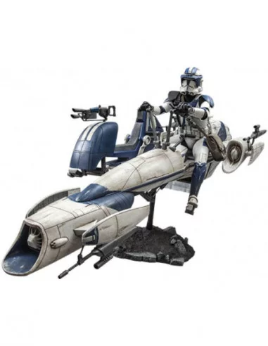 Star Wars The Clone Wars Figura 1/6 Heavy Weapons Clone Trooper & BARC Speeder with Sidecar 30 cm
