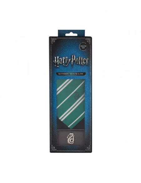 Harry Potter Set Deluxe de Corbata & Pin Slytherin