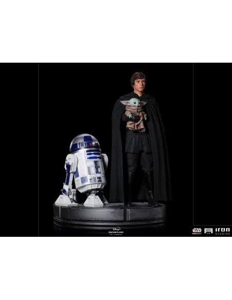 Star Wars The Mandalorian Estatua Legacy Replica 1/4 Luke Skywalker, R2-D2 & Grogu 54 cm