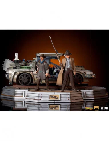 Regreso al Futuro III Estatuas 1/10 Art Scale Full Set Deluxe 57 cm