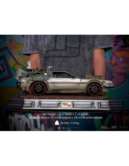 Regreso al Futuro III Estatua 1/10 Art Scale DeLorean 57 cm Regreso al Futuro III Estatua 1/10 Art Scale DeLorean 57 cm