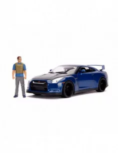 The Fast and Furious Vehículo Hollywood Rides 1/18 2009 Nissan Skyline GT-R R35 con Brian Figura 2