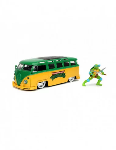 Teenage Mutant Ninja Turtles Vehículo 1/24 Hollywood Rides 1962 VW Bus con Leonardo Figura