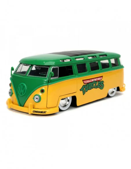 Teenage Mutant Ninja Turtles Vehículo 1/24 Hollywood Rides 1962 VW Bus con Leonardo Figura Teenage Mutant Ninja Turtles Vehículo 1/24 Hollywood Rides 1962 VW Bus con Leonardo Figura