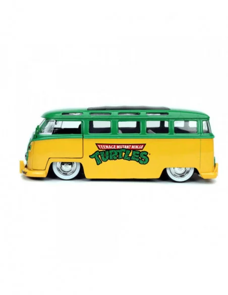 Teenage Mutant Ninja Turtles Vehículo 1/24 Hollywood Rides 1962 VW Bus con Leonardo Figura Teenage Mutant Ninja Turtles Vehículo 1/24 Hollywood Rides 1962 VW Bus con Leonardo Figura