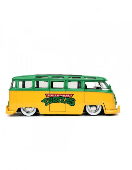 Teenage Mutant Ninja Turtles Vehículo 1/24 Hollywood Rides 1962 VW Bus con Leonardo Figura Teenage Mutant Ninja Turtles Vehículo 1/24 Hollywood Rides 1962 VW Bus con Leonardo Figura