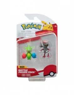 Pokémon Pack de 2 Minifiguras Battle Figure Pack Cuchilla de Pawniard, Roselia 5 cm