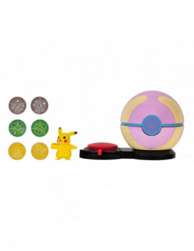 Pokémon sorpresa juego de ataque Pikachu (femenino) con Rapid Ball vs. Treecko con Sana Ball