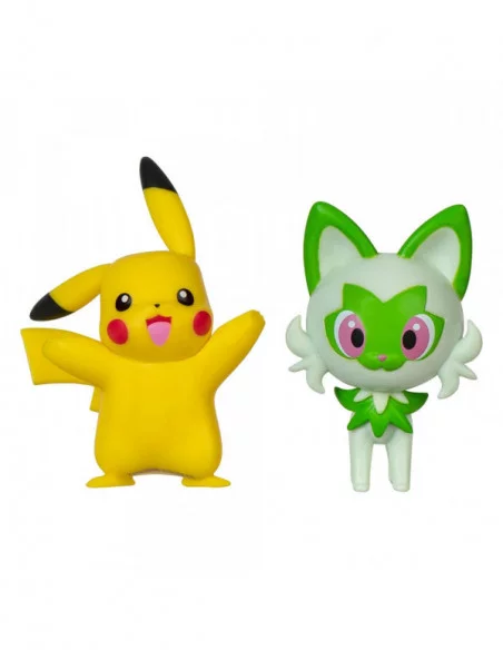 Pokémon Gen IX Pack de 2 Minifiguras Battle Figure Pack Pikachu & Sprigatito 5 cm