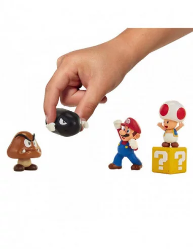 World of Nintendo Pack de 5 Figuras New Super Mario Bros. U Acorn Plains 6 cm