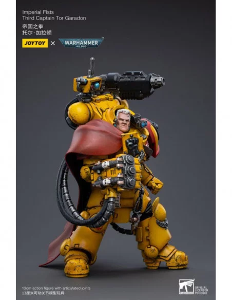 Warhammer 40k Figura 1/18 Imperial Fists Third Captain Tor Garadon 13 cm