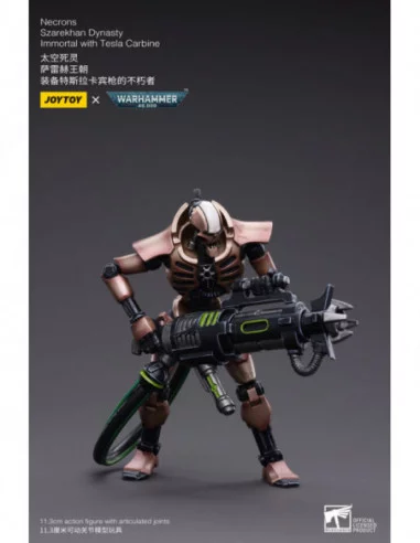 Warhammer 40k Pack de 2 Figuras 1/18 Necrons Szarekhan Dynasty Immortal with Tesla Carbine 11 cm