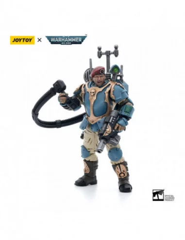 Warhammer 40k Figura 1/18 Astra Militarum Tempestus Scions Command Squad 55th Kappic Eagles Vox Operator 12 cm