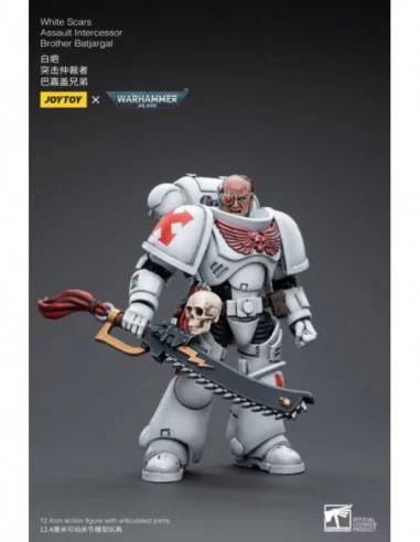 Warhammer 40k Figura 1/18 White Scars Assault Intercessor Brother Batjargal 12 cm
