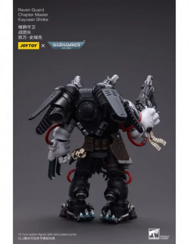 Warhammer 40k Figura 1/18 Raven Guard Chapter Master Kayvaan Shrike 12 cm