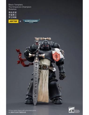 Warhammer 40k Figura 1/18 Black Templars The Emperors Champion Rolantus 12 cm