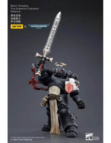 Warhammer 40k Figura 1/18 Black Templars The Emperors Champion Rolantus 12 cm