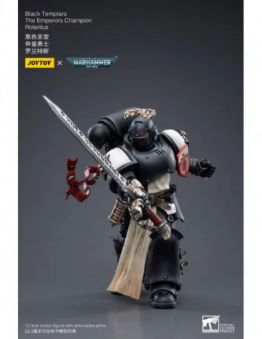 Warhammer 40k Figura 1/18 Black Templars The Emperors Champion Rolantus 12 cm